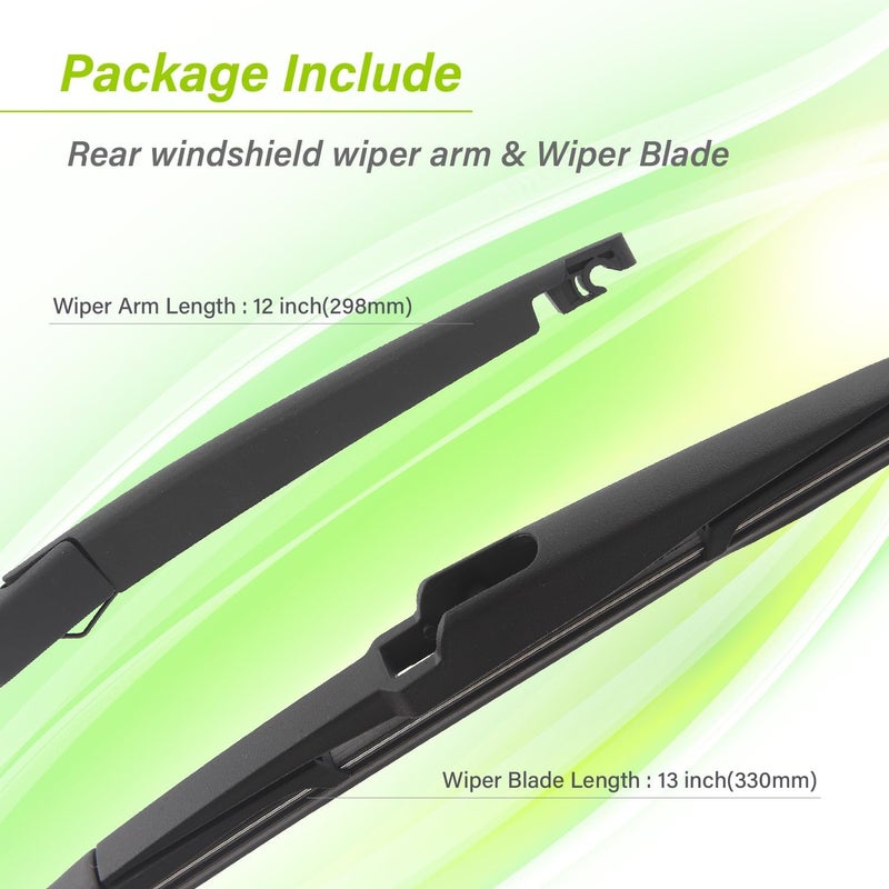 LKK Rear Windshield Wiper Arm Blade Assembly Kit Compatible with Kia Sedona 2015-2021, Kia Telluride 2020-2024 Rear Wiper Set - Image 4